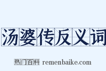 汤婆传反义词是什么意思的图片